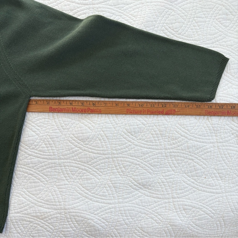 Vintage Hunter Green Knit Cardigan with Embroidered detailing XL - Picture 7 of 7